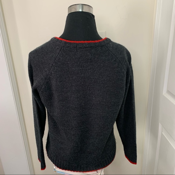 Jenny Anthro Rare Unique Knit Blue Jay Embroidered Bird Sweatshirt Sweater - Picture 9 of 9